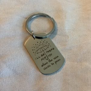 Friends Show | engraved I’ll be there for you silver keychain with umbrella